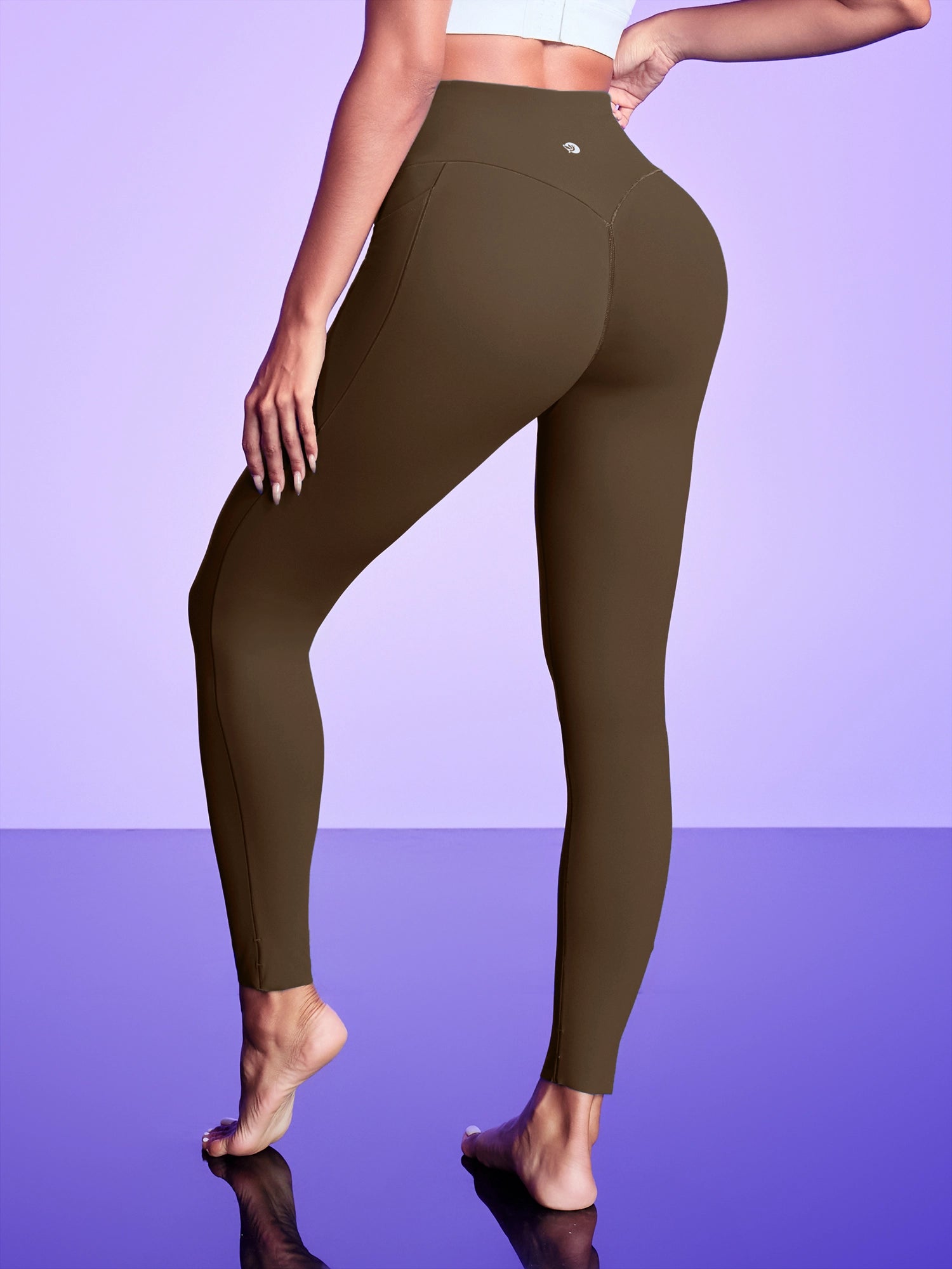 IUGA PowerTight Scrunch No Front Seam High Waist Leggings With Pockets