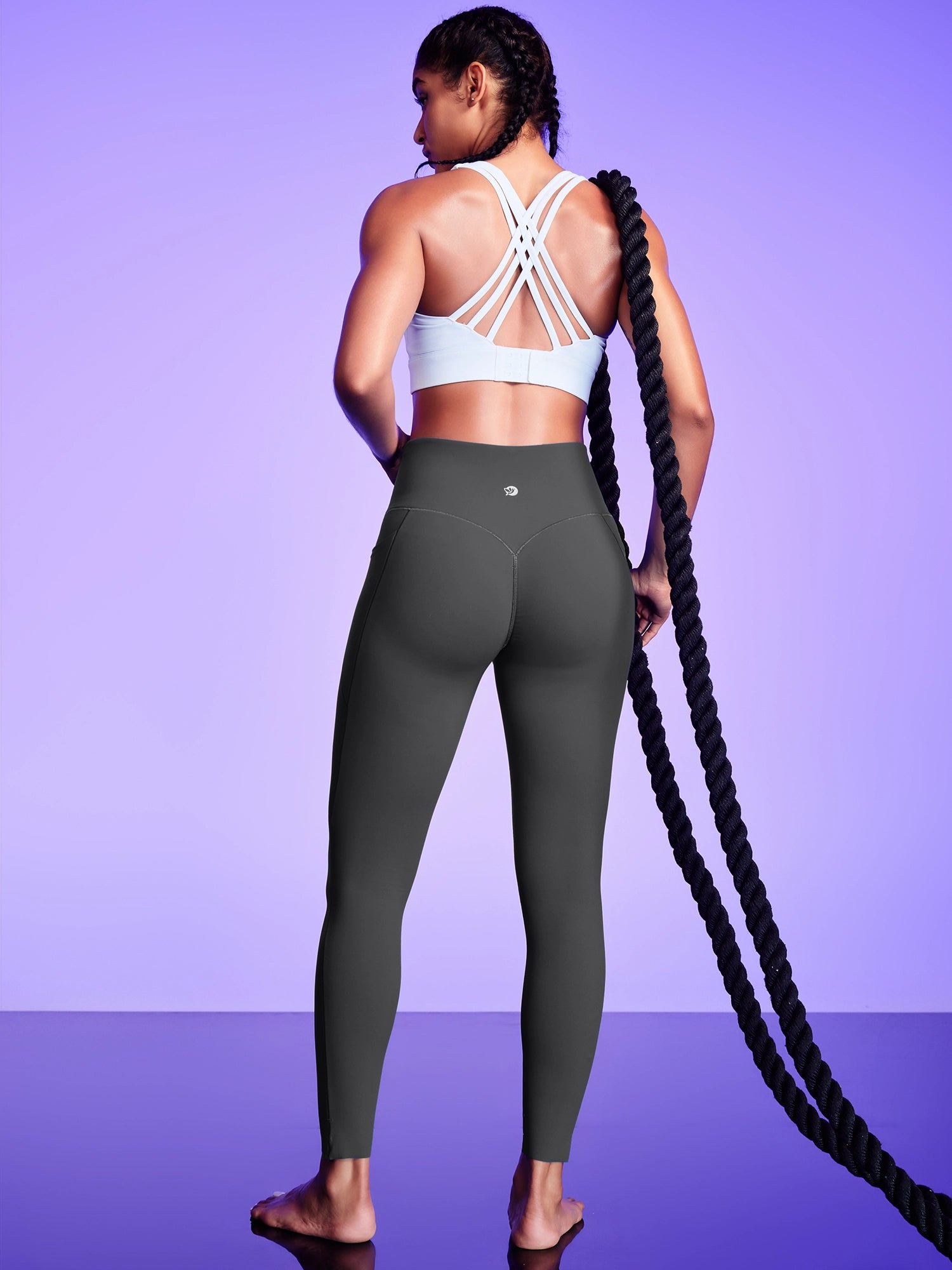 IUGA PowerTight Scrunch No Front Seam High Waist Leggings With Pockets