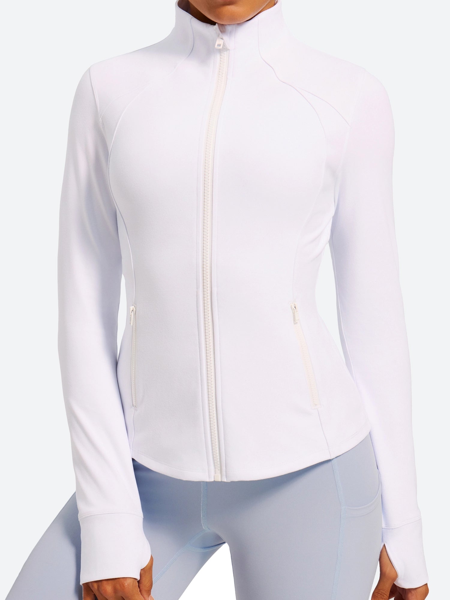 IUGA FlexTight Full Zip Lightweight Running Track Jacket With Thumbholes