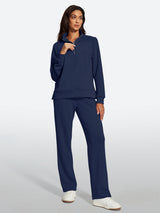 IUGA 2 Piece Outfits Wide Leg Pants Lounge Set