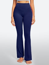 IUGA Sandwich No Front Seam Hidden Scrunch Butt Mini Flared Yoga Pants With Pockets