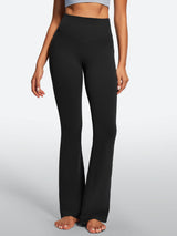 IUGA Sandwich No Front Seam Hidden Scrunch Butt Mini Flared Yoga Pants With Pockets