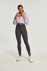 IUGA HeatLab® Waterproof No Front Seam Fleece-Lined High-Waist Drawstring Leggings - IUGA