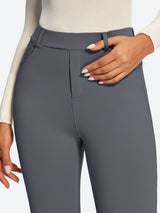 IUGA HeatLab® Fleece Lined Pull On High Waisted Dress Pants With Pockets