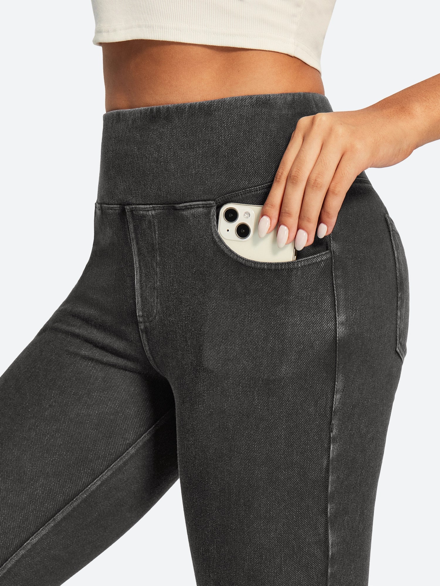 IUGA FlexDenim® High Waisted Stretchy Butt Lifting Jeggings With Pockets