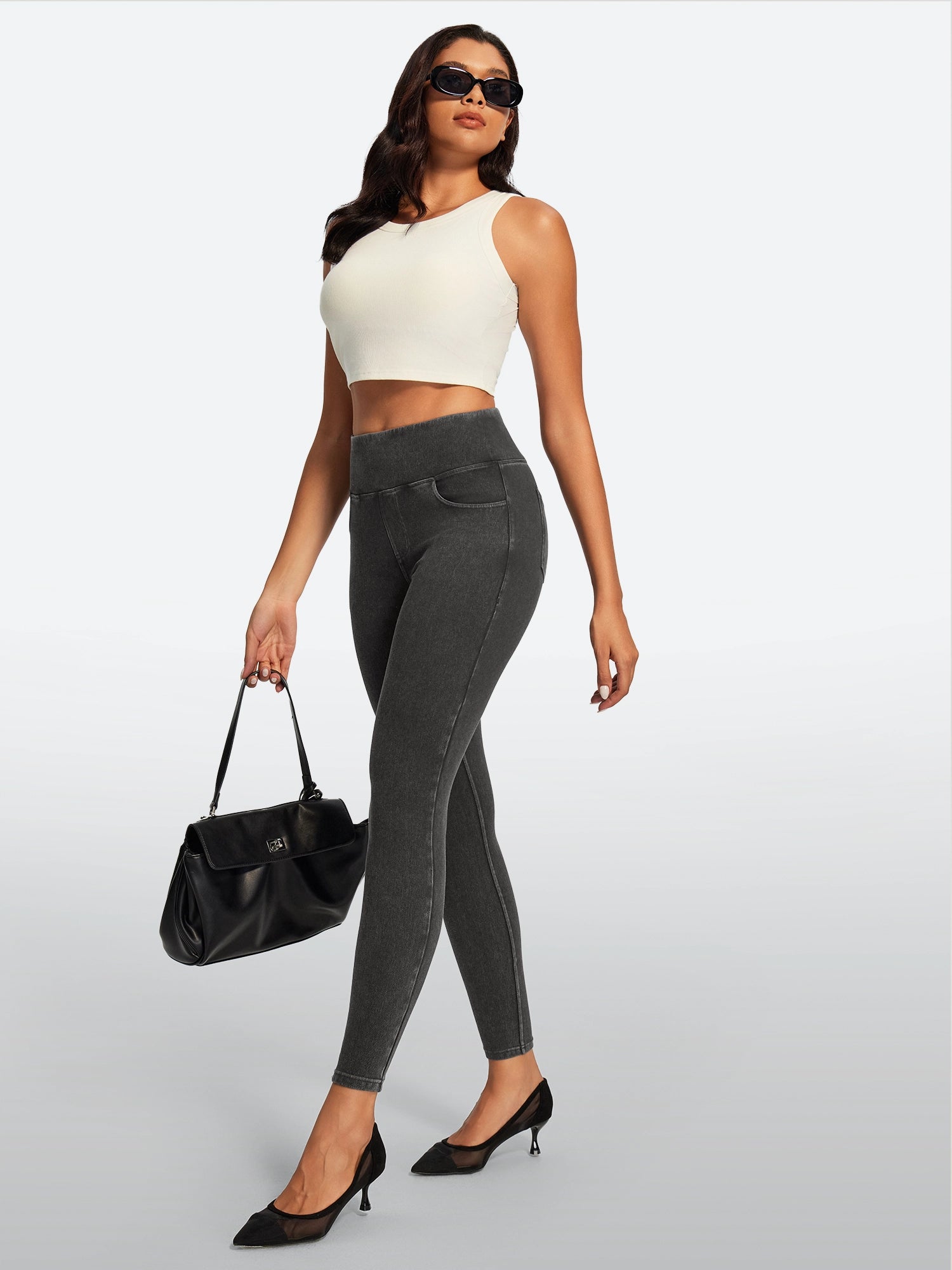 IUGA FlexDenim® High Waisted Stretchy Butt Lifting Jeggings With Pockets