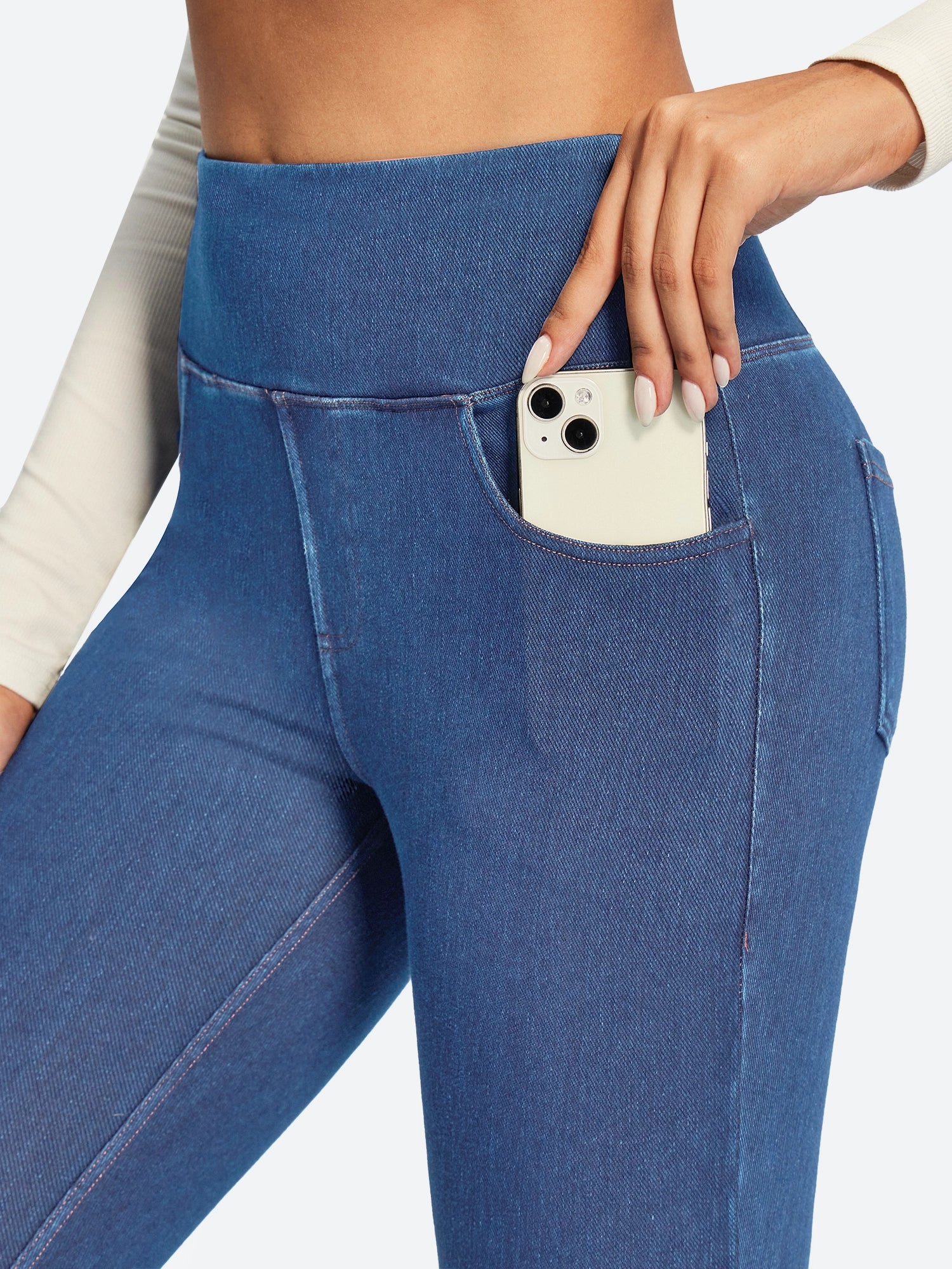 IUGA FlexDenim® High Waisted Stretchy Butt Lifting Jeggings With Pockets
