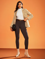 IUGA Fleece Lined Pull On High Waisted Dress Pants With Pockets - IUGA