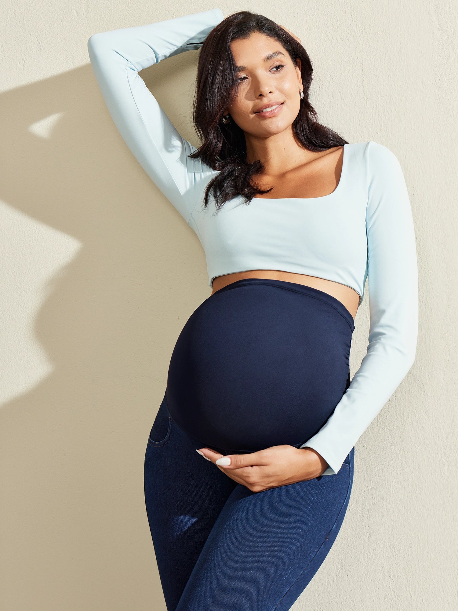 IUGA Over Belly Comfy Stretch Maternity Jeans | Affordable Yoga Leggings & Activewear by IUGA