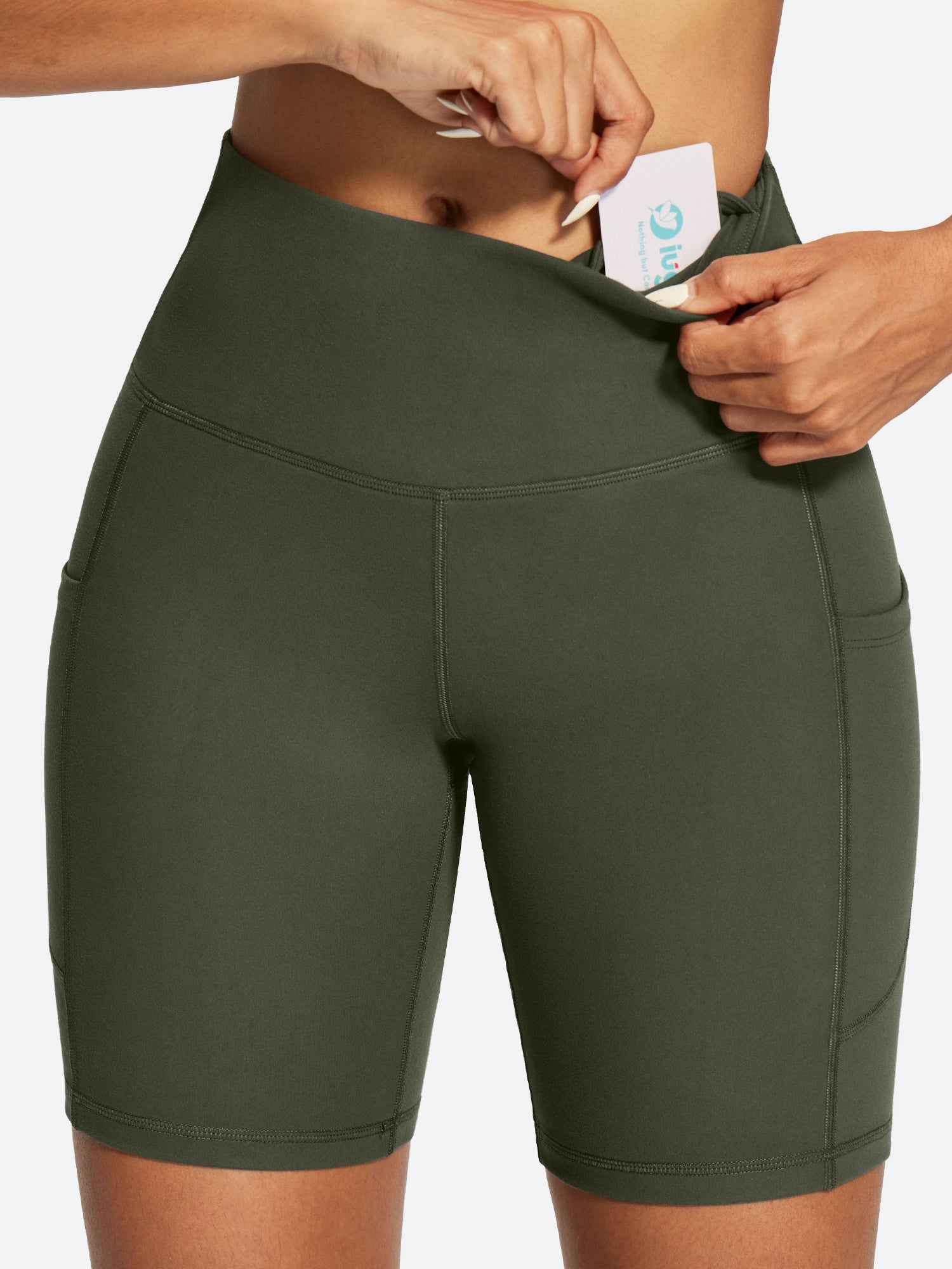 IUGA FlexTight Tummy Control Shorts With Pockets 6''