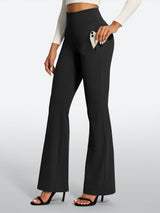 IUGA High Waist Pull On Stretchy Dress Pants With Zipper Pockets