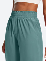 IUGA High Waisted Adjustable Drawstring Wide Leg Capris With Pockets | Affordable Yoga Leggings & Activewear by IUGA