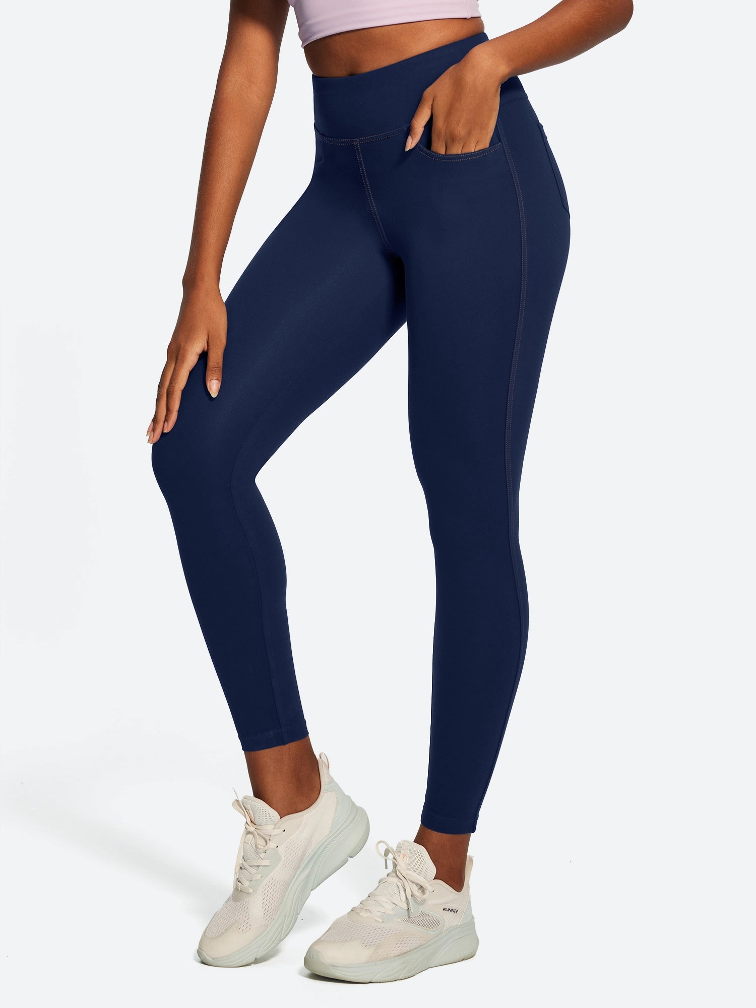 IUGA FlexTight High Waist Denim-Look Leggings With Pockets