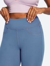 IUGA FlexTight High Waist Denim-Look Capris With Pockets