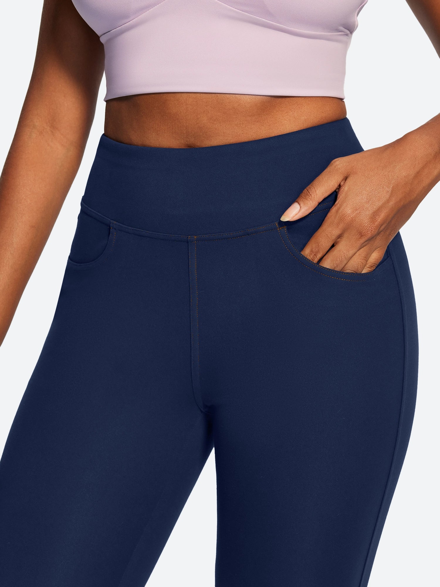 IUGA FlexTight High Waist Denim-Look Leggings With Pockets