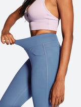 IUGA FlexTight High Waist Denim-Look Capris With Pockets