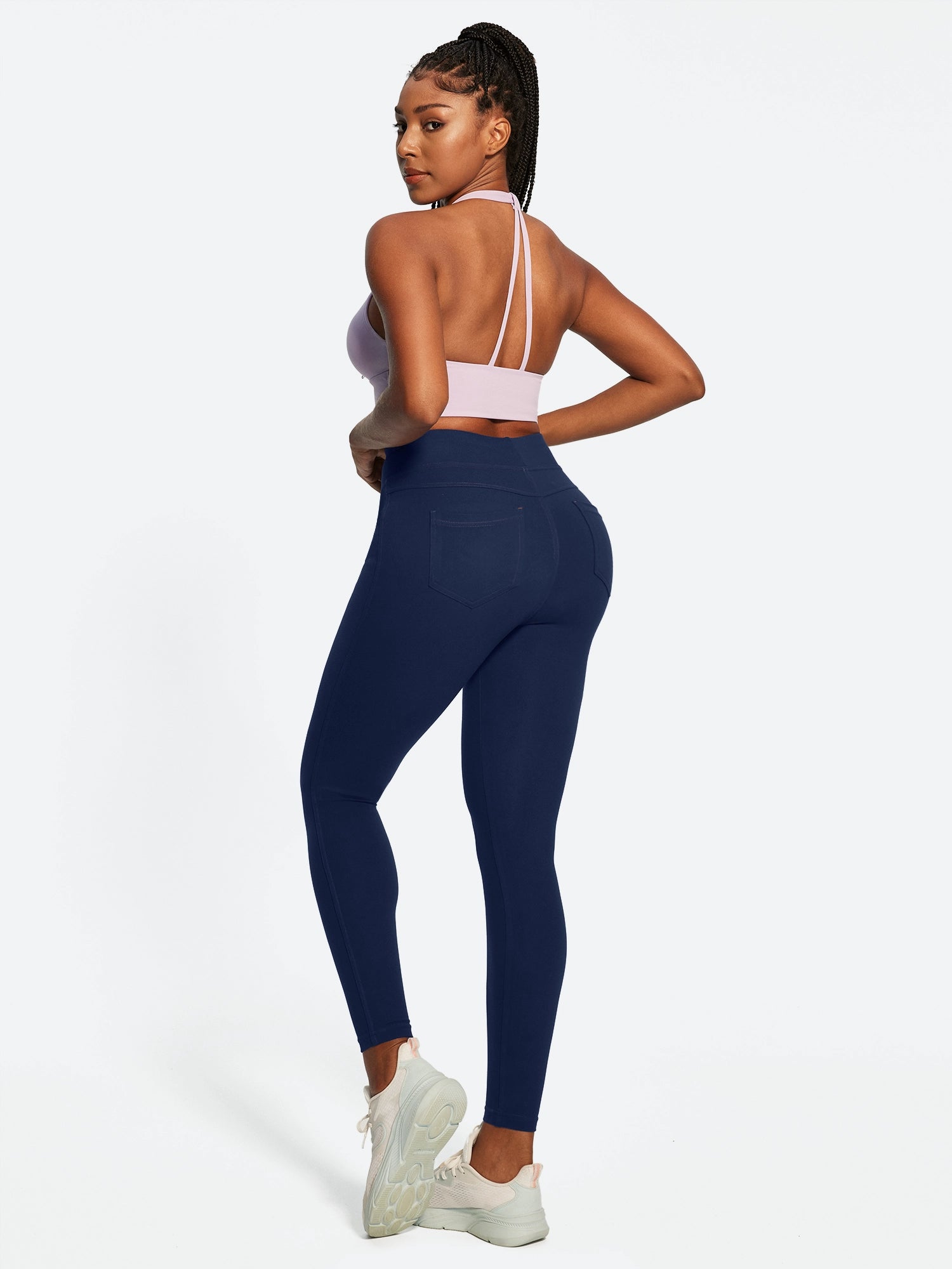 IUGA FlexTight High Waist Denim-Look Leggings With Pockets