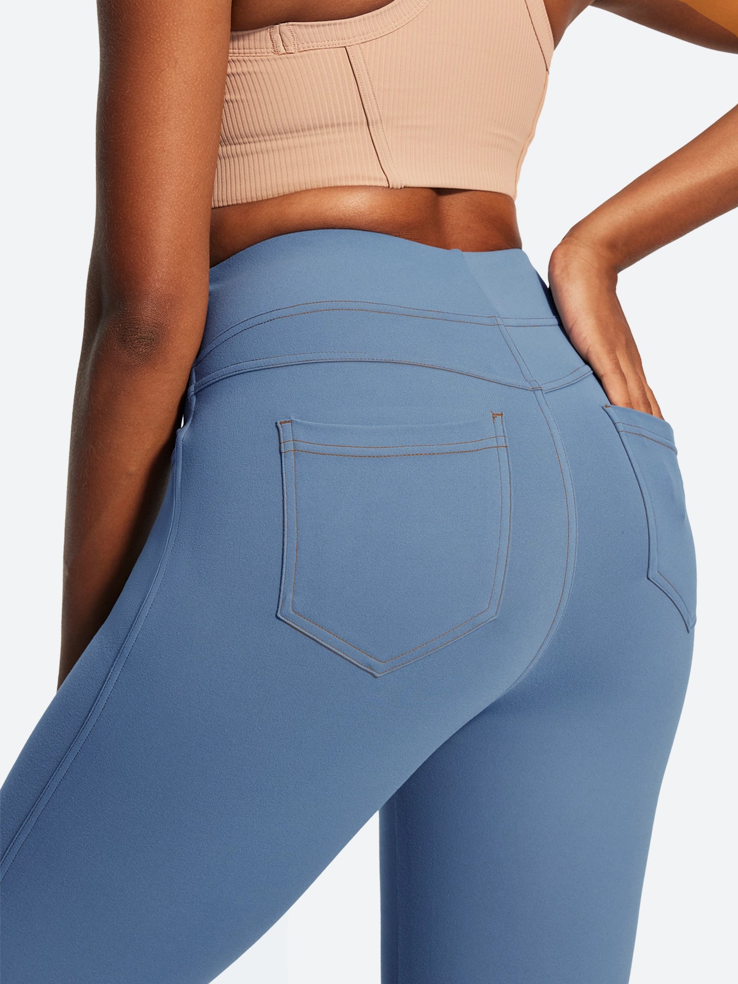 IUGA FlexTight High Waist Denim-Look Leggings With Pockets