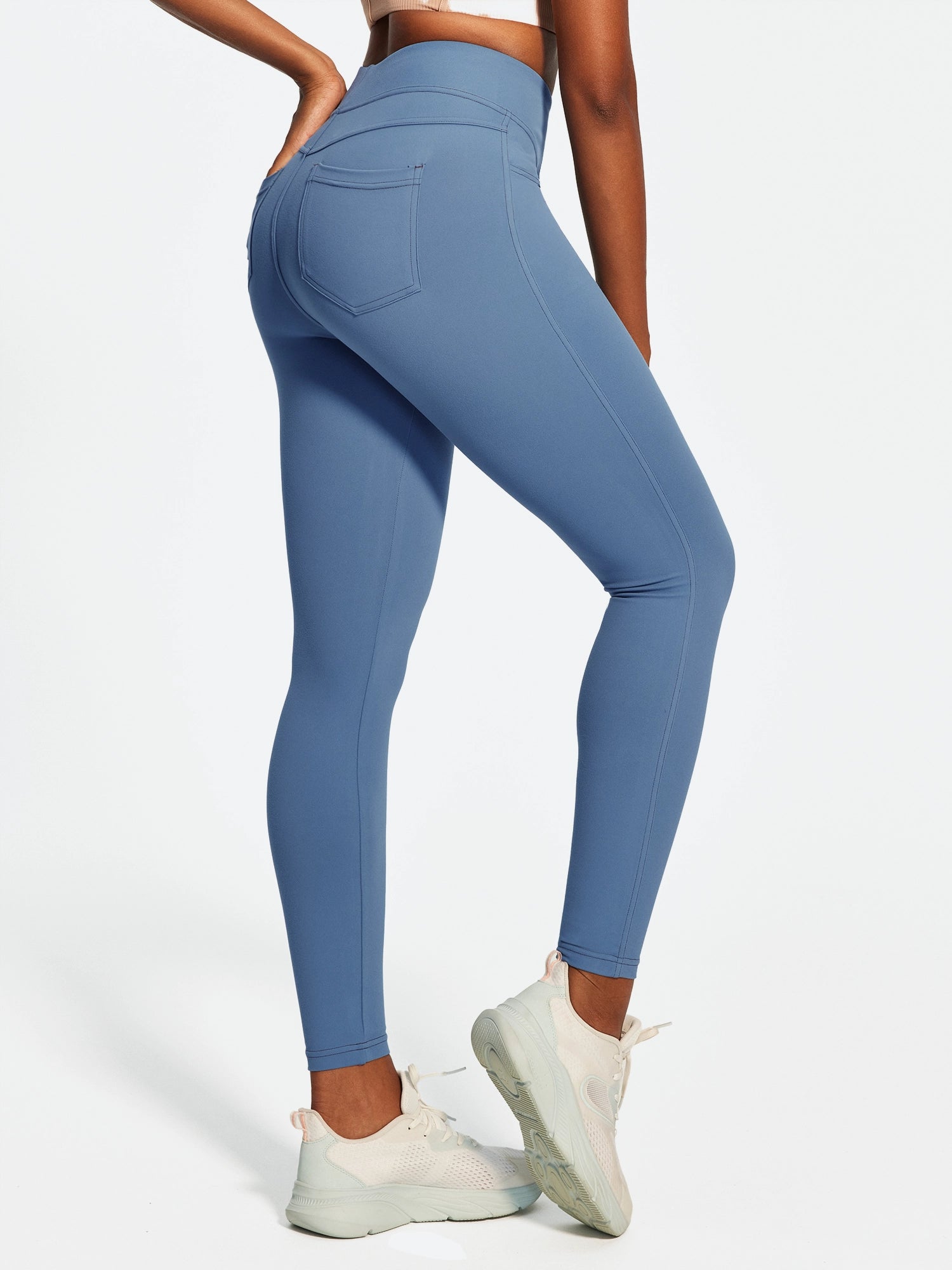 IUGA FlexTight High Waist Denim-Look Leggings With Pockets