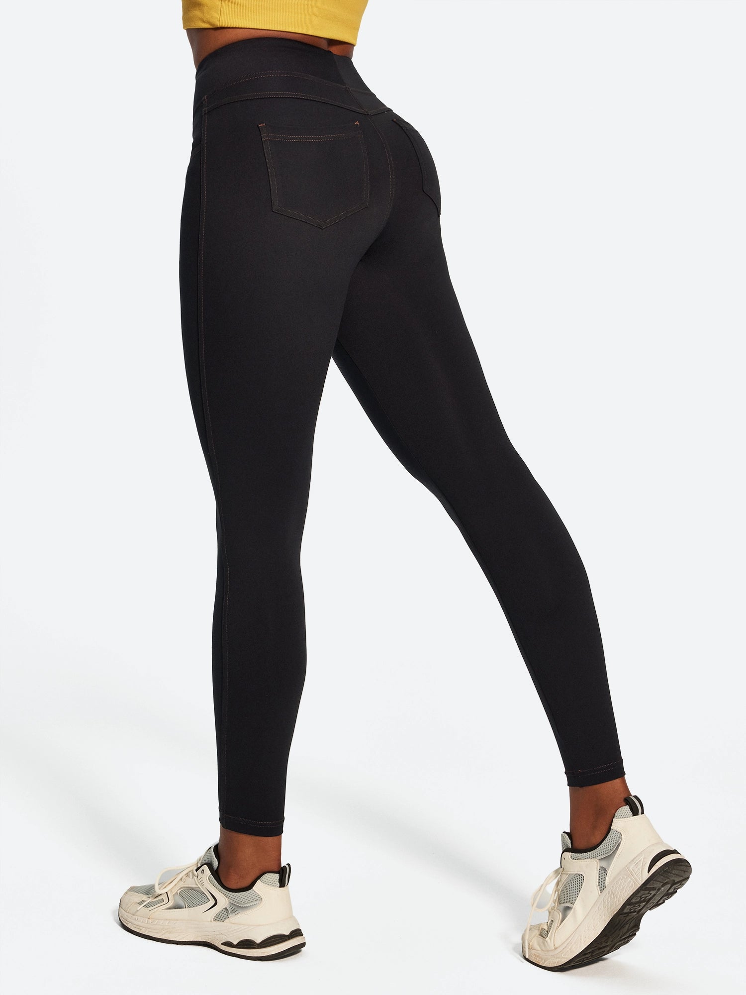 IUGA FlexTight High Waist Denim-Look Leggings With Pockets
