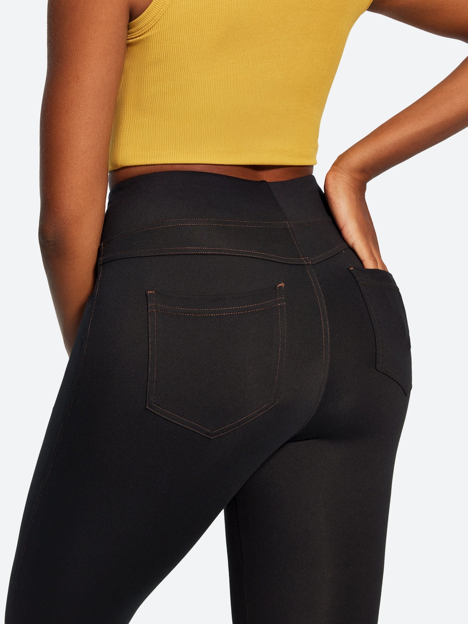 IUGA FlexTight High Waist Denim-Look Leggings With Pockets