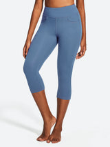 IUGA FlexTight High Waist Denim-Look Capris With Pockets
