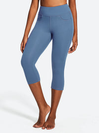 IUGA FlexTight High Waist Denim-Look Capris With Pockets | Affordable Yoga Leggings & Activewear by IUGA
