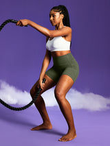 IUGA PowerTight 6'' Scrunch Butt No Front Seam High Waist Shorts With Pockets