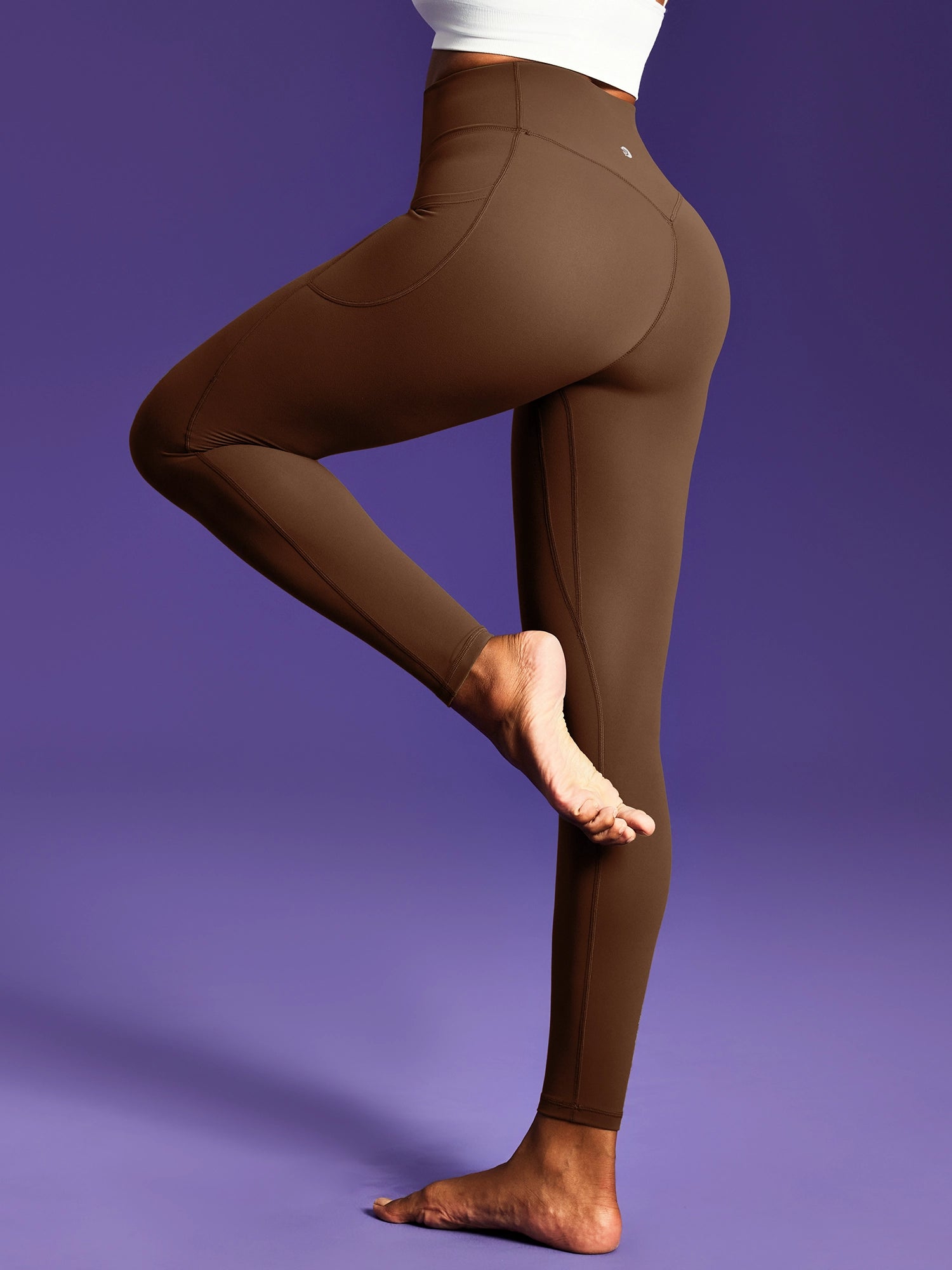 IUGA PowerTight Sandwich Scrunch Butt Lifting No Front Seam Compression Leggings With Pockets