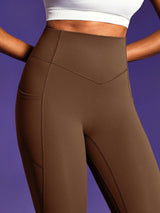 IUGA PowerTight Sandwich Scrunch Butt Lifting No Front Seam Compression Leggings With Pockets