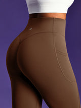 IUGA PowerTight Sandwich Scrunch Butt Lifting No Front Seam Compression Leggings With Pockets