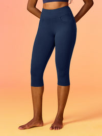 IUGA FlexTight High Waist Denim-Look Capris With Pockets | Affordable Yoga Leggings & Activewear by IUGA