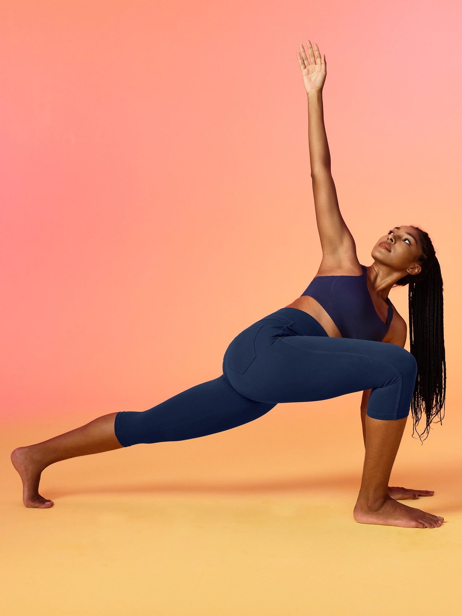 IUGA FlexTight High Waist Denim-Look Capris With Pockets