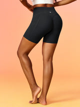 IUGA FlexTight High Waist No Front Seam Scrunch Butt Shorts With Pockets