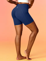 IUGA FlexTight High Waist No Front Seam Scrunch Butt Shorts With Pockets