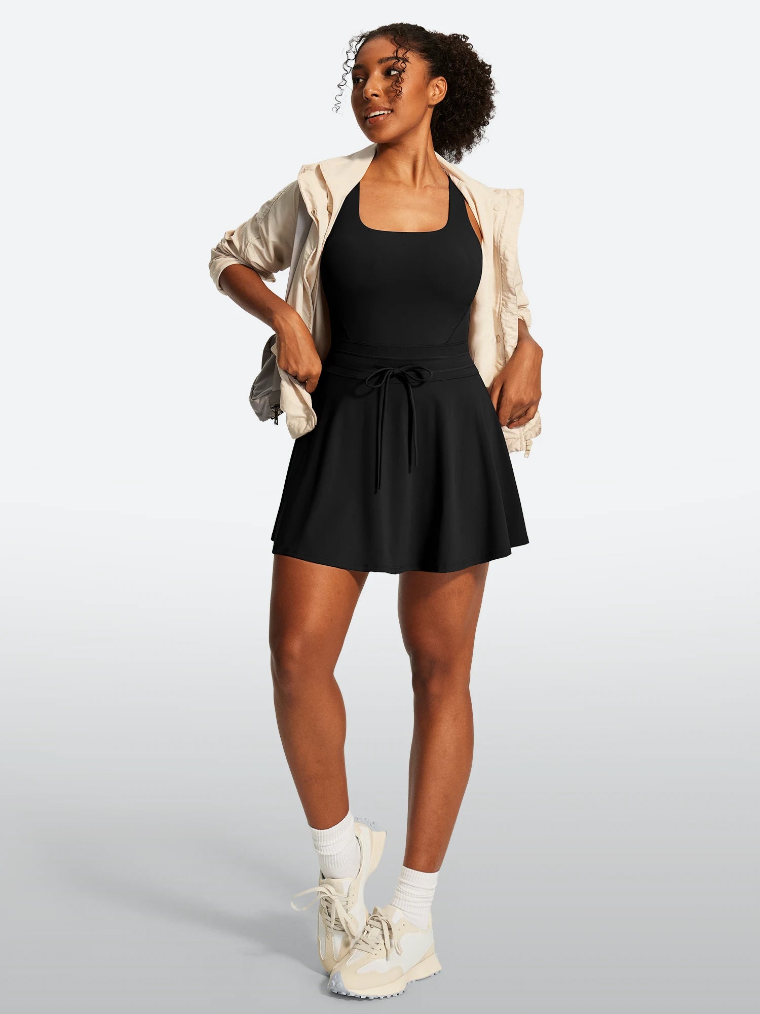 IUGA Tennis Mini Dresses With Built-in Shorts & Pockets | Affordable Yoga Leggings & Activewear by IUGA