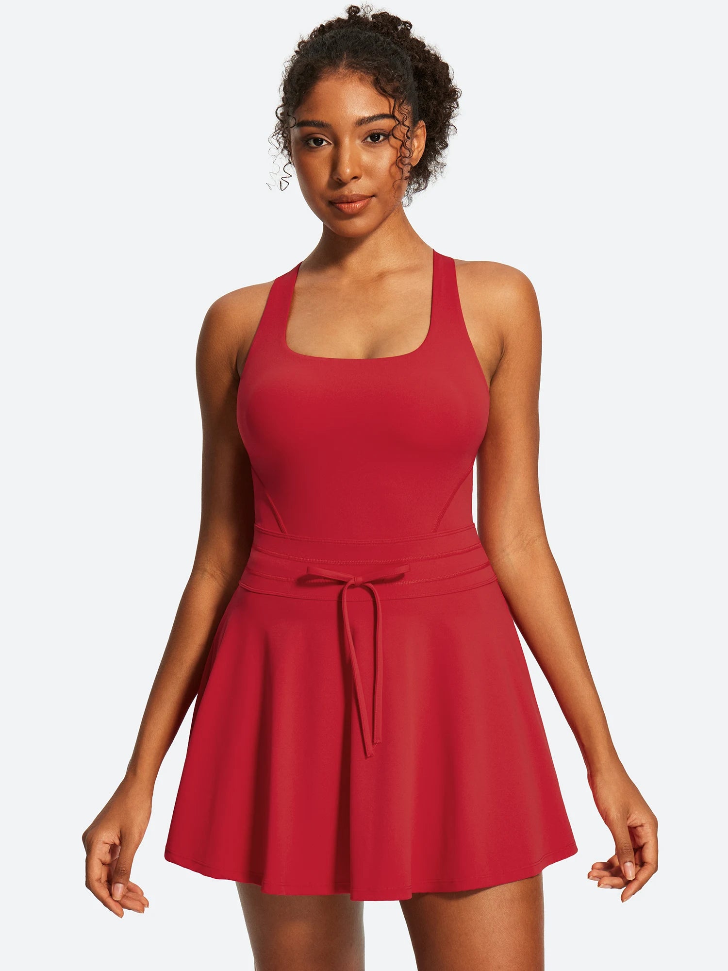 IUGA Tennis Mini Dresses With Built-in Shorts & Pockets | Affordable Yoga Leggings & Activewear by IUGA