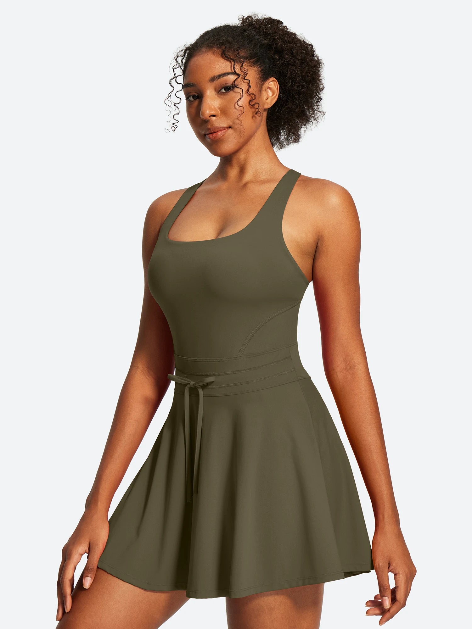 IUGA Tennis Mini Dresses With Built-in Shorts & Pockets | Affordable Yoga Leggings & Activewear by IUGA