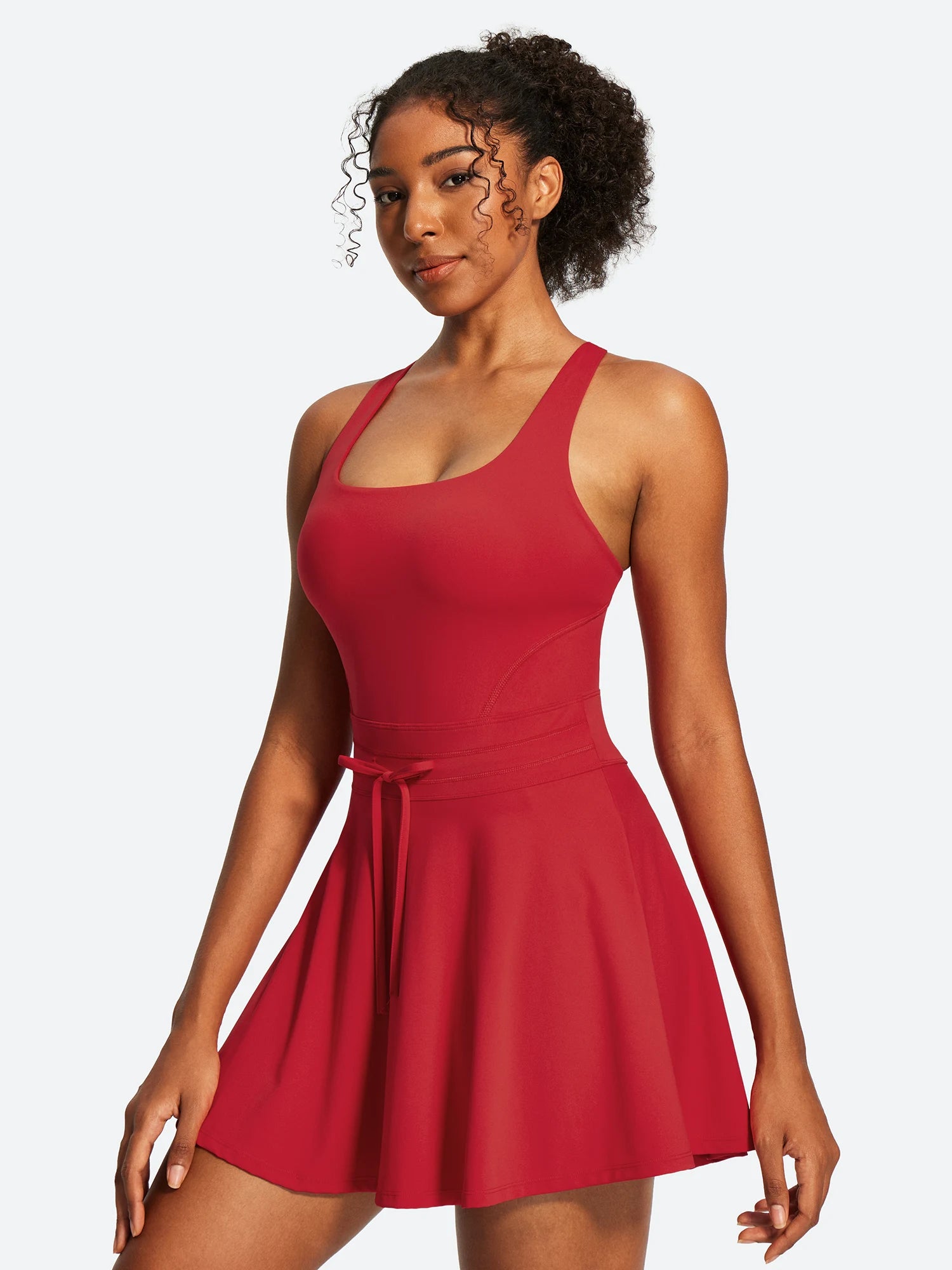 IUGA Tennis Mini Dresses With Built-in Shorts & Pockets | Affordable Yoga Leggings & Activewear by IUGA