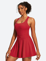 IUGA Tennis Mini Dresses With Built-in Shorts & Pockets | Affordable Yoga Leggings & Activewear by IUGA