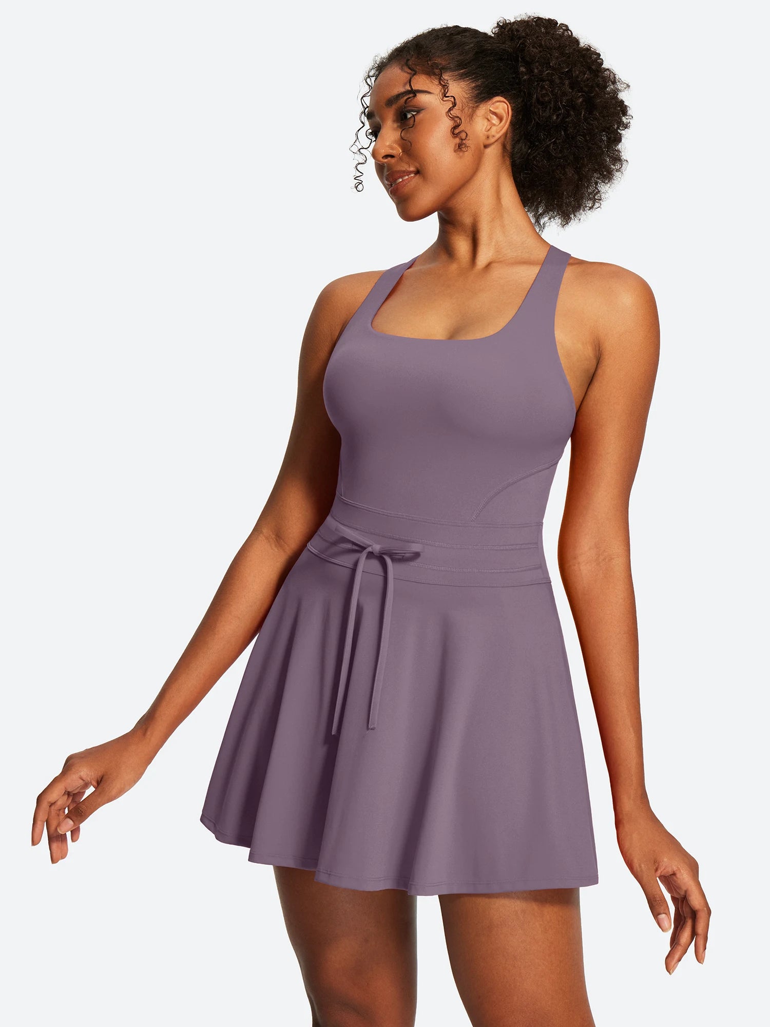 IUGA Tennis Mini Dresses With Built-in Shorts & Pockets | Affordable Yoga Leggings & Activewear by IUGA
