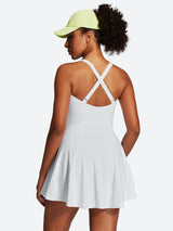 IUGA Tennis Mini Dresses With Built-in Shorts & Pockets | Affordable Yoga Leggings & Activewear by IUGA