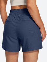 IUGA High Waisted Pull-On Comfy Linen Shorts With Pockets | Affordable Yoga Leggings & Activewear by IUGA