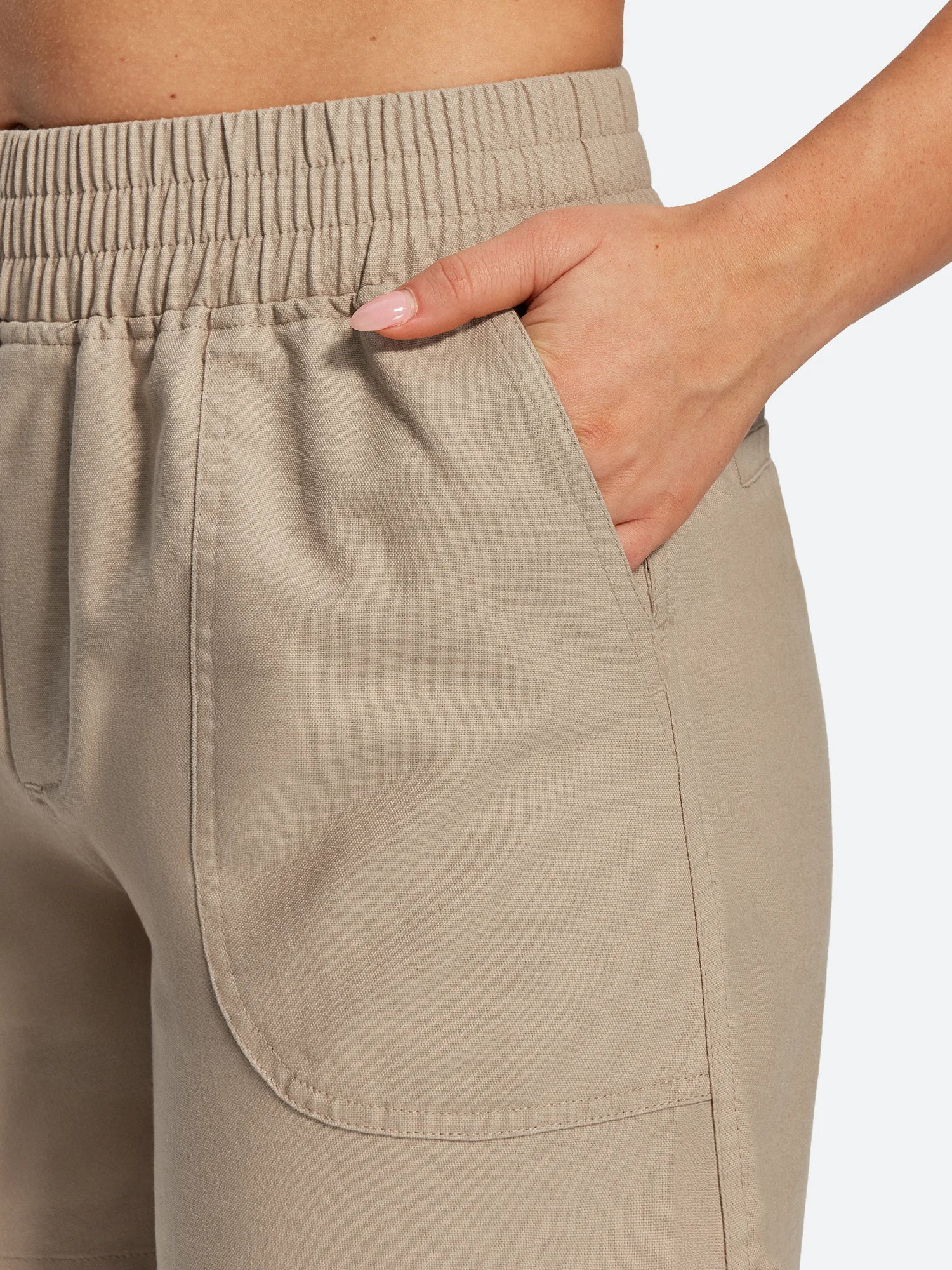 IUGA High Waisted Pull-On Comfy Linen Shorts With Pockets | Affordable Yoga Leggings & Activewear by IUGA