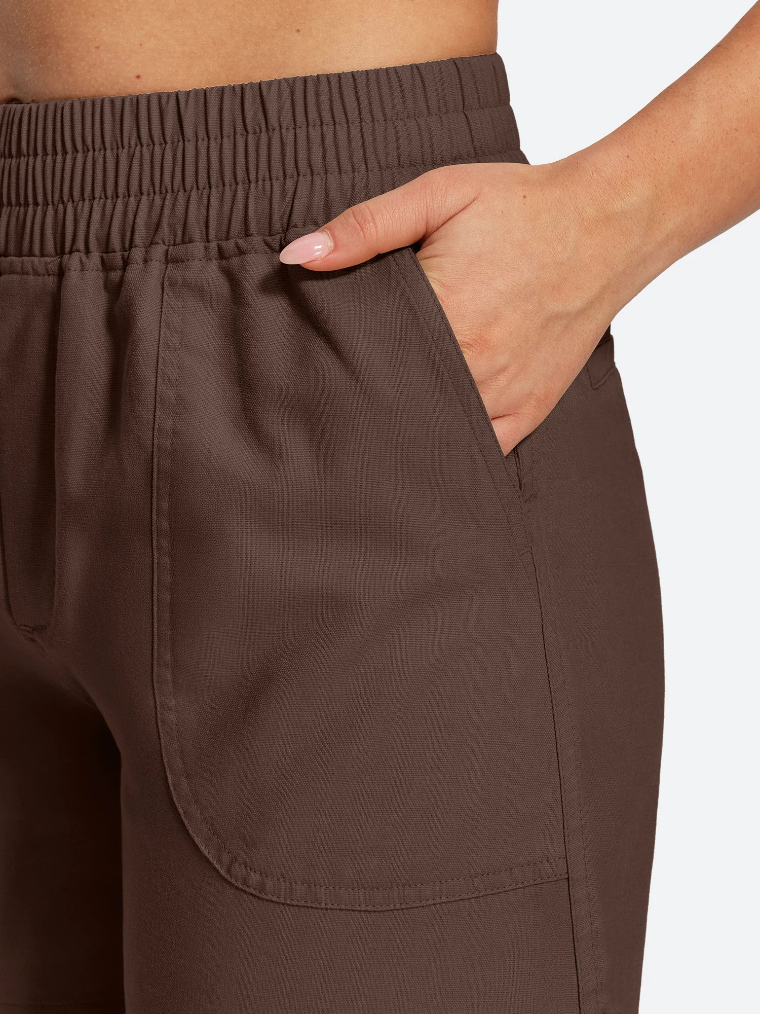 IUGA High Waisted Pull-On Comfy Linen Shorts With Pockets | Affordable Yoga Leggings & Activewear by IUGA