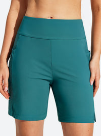 IUGA 7" UPF 50+ High Waisted Quick Dry Swim Board Shorts With Liner Pockets | Affordable Yoga Leggings & Activewear by IUGA