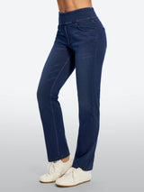 IUGA FlexDenim® High Waist Stretch Pull On Straight-Leg Jeans With Pockets