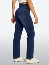 IUGA FlexDenim® High Waist Stretch Pull On Straight-Leg Jeans With Pockets
