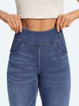 IUGA FlexDenim® High Waist Stretch Pull On Straight-Leg Jeans With Pockets