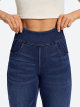 IUGA FlexDenim® High Waist Stretch Pull On Straight-Leg Jeans With Pockets